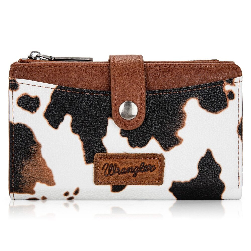 Compact Vegan Leather Bifold Wallet with Zipper ID Window